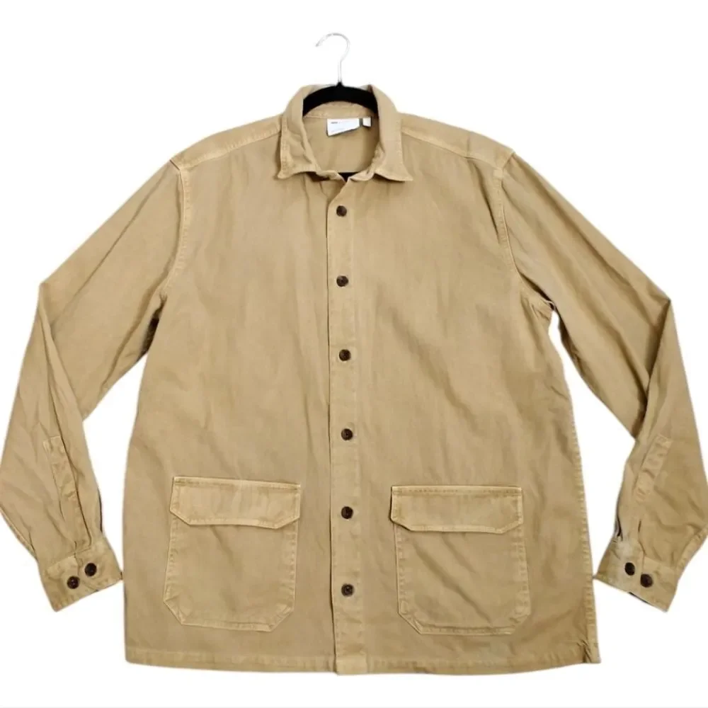 ASOS Men's Tan Khaki Beige Over Shirt Jacket Shaket Size L